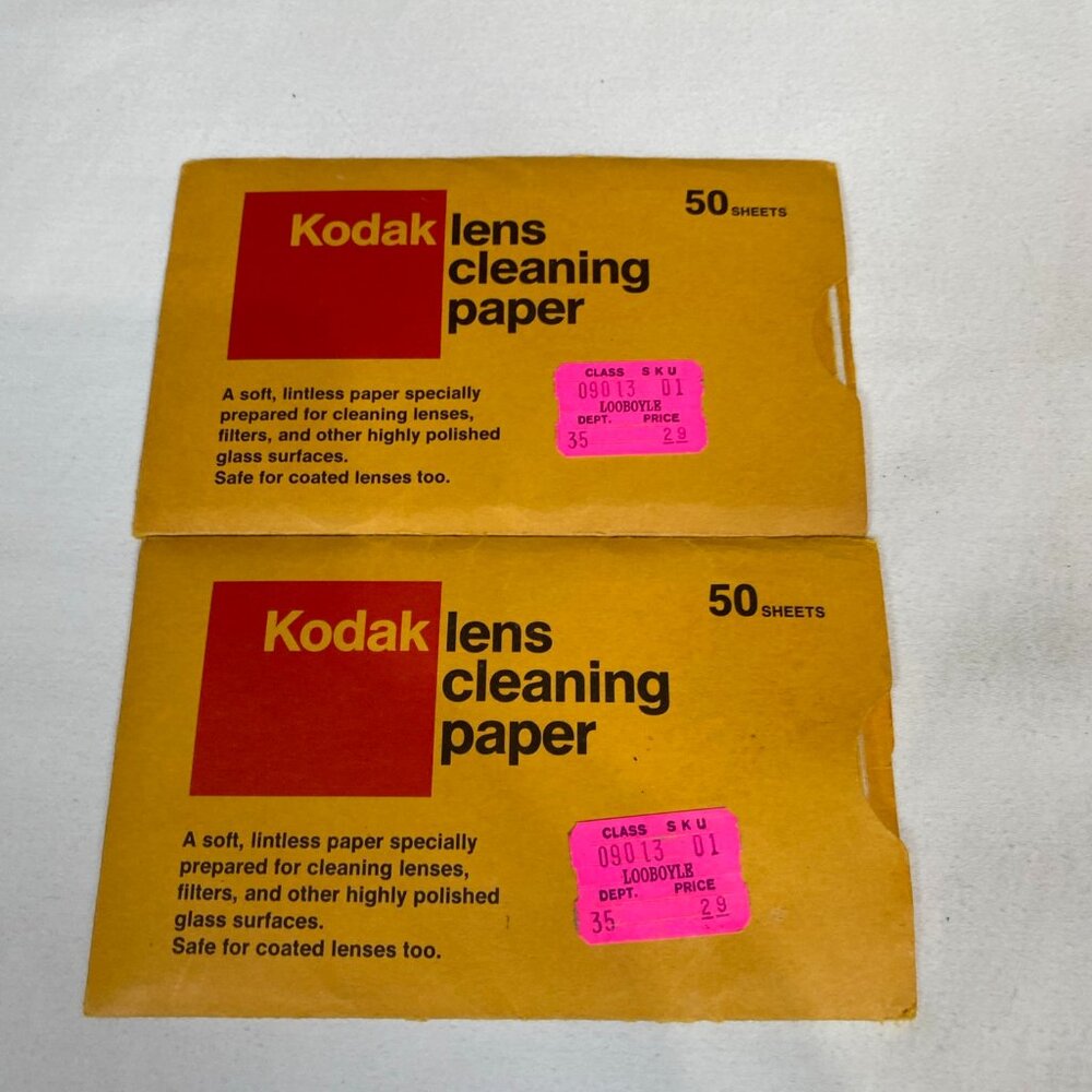 Kodak 2 lens cleaning paper up to 50 sheets per sleeve Vintage Parts & Accessori